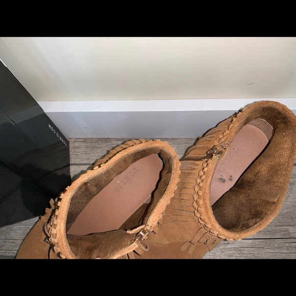 USED Torrid Size 11WW brown fringe bootie. - Picture 4 of 5